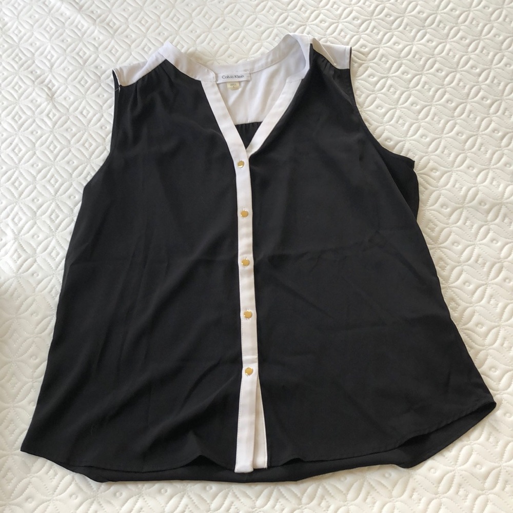 Calvin Klein Dressy Button Up Tank